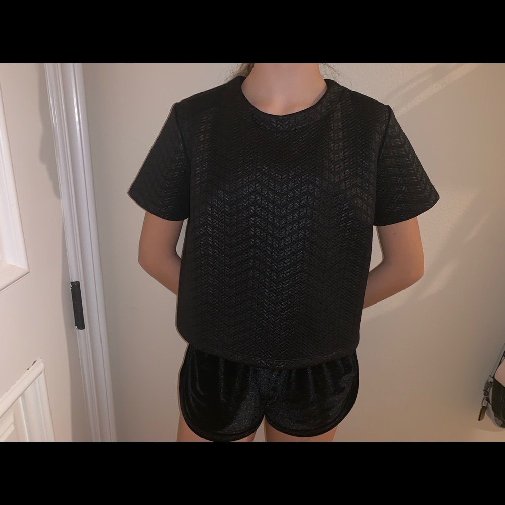 Cropped Chevron Shirt